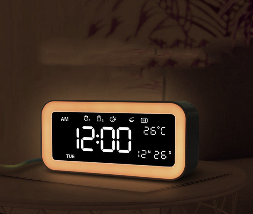 Multifunctional LED Atmosphere Light Multicolored Atmosphere Light Alarm Clock - Minihomy