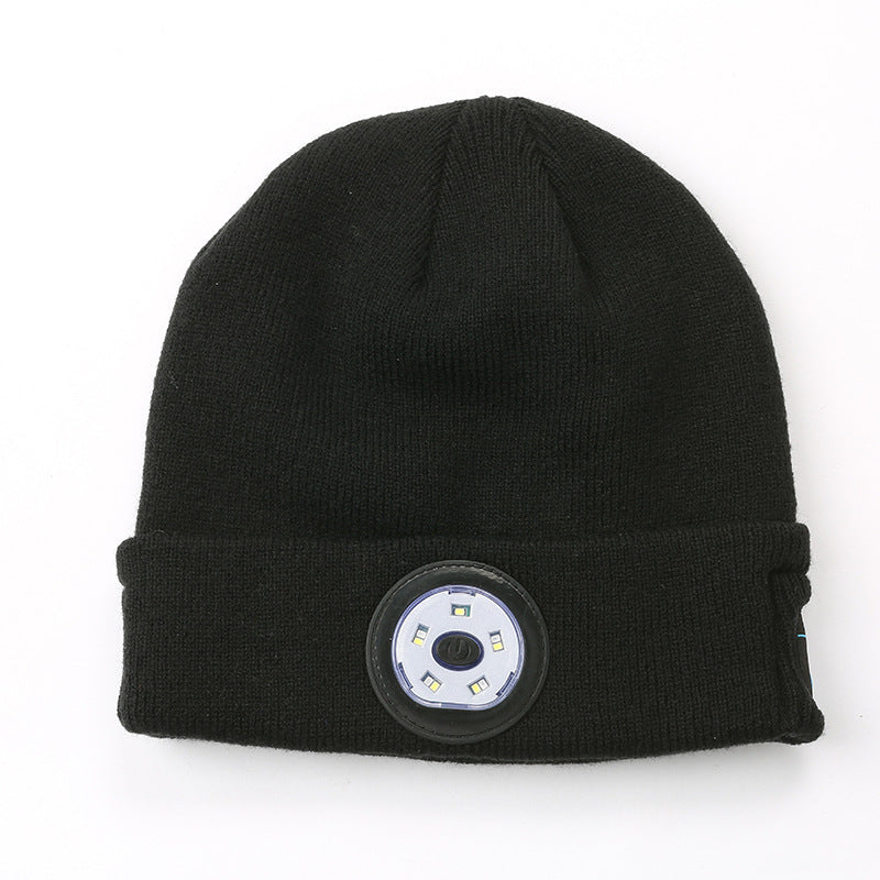 Stay Warm, Safe, and Stylish with the Glow Wireless Music Call Night Run Outdoor Lighting Warm Earphone Hat!