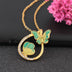 Colorful Butterfly Painting Oil Diamond Pendant Necklace - Minihomy