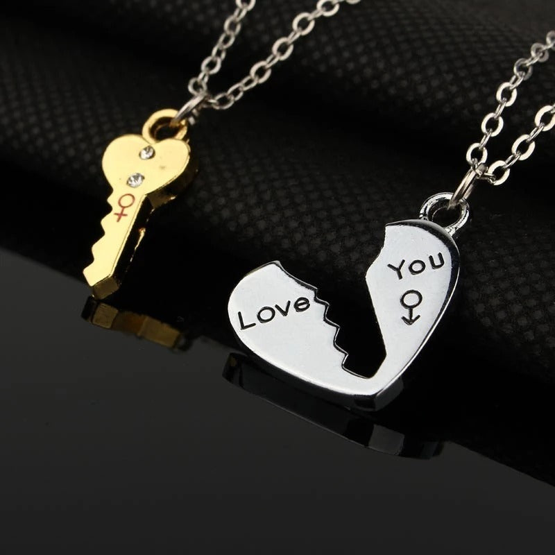 Couple key heart necklace - Minihomy