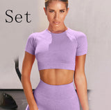 Short sleeve yoga suit