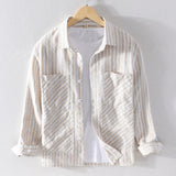 Striped Cotton Casual Thickening Comfortable Shirt