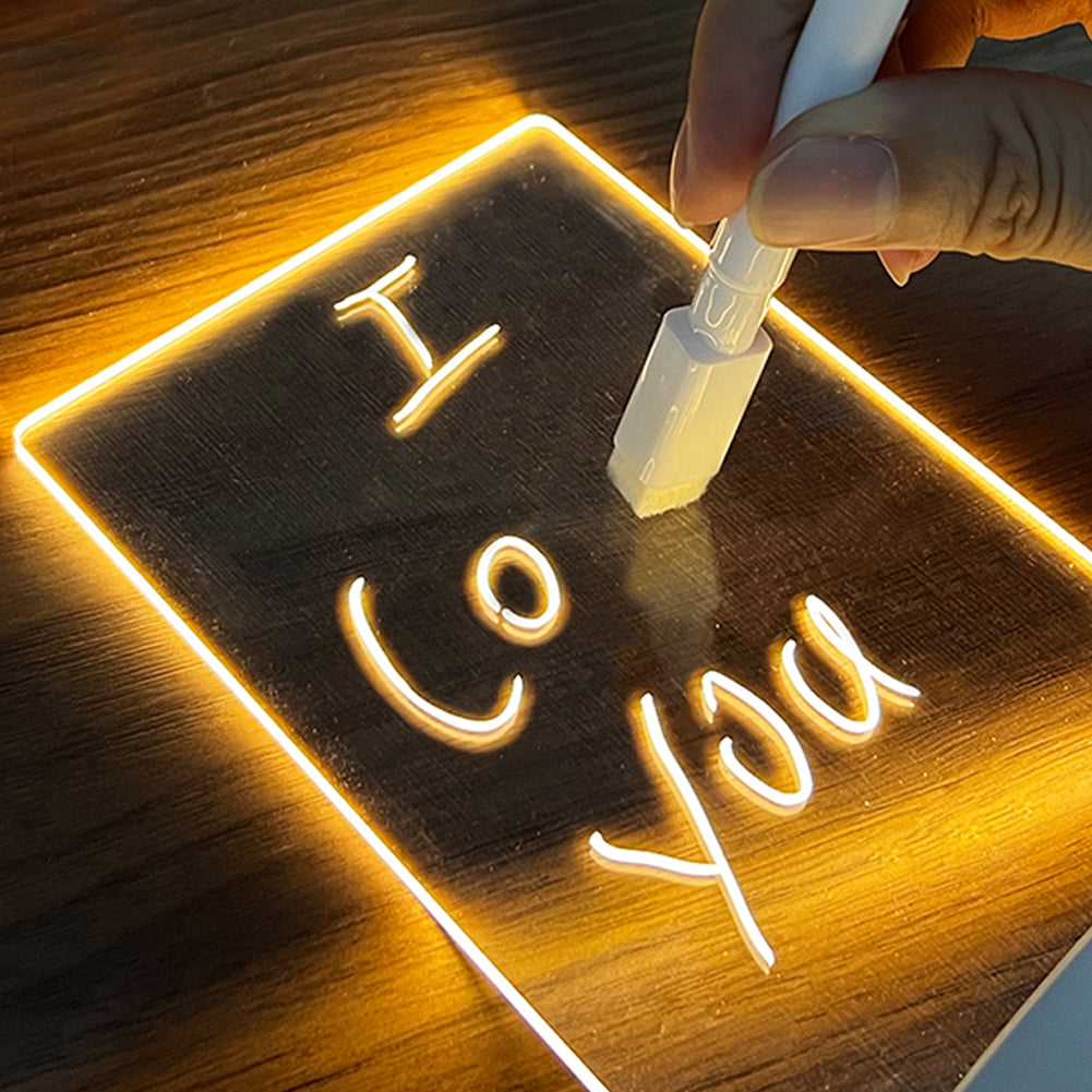 Creative LED Message Board Night Light - USB Powered with Pen - Minihomy