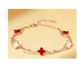 S925 Sterling Silver Niche Design Double Layer Bracelet