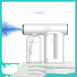 Electric Sanitizer Sprayer: Blue Light Nano Steam Disinfection Gun for Home & Car - Wireless USB Humidifier Atomizer