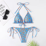 Women's Multicolor Printed Split Swimsuit Bikini: Dive into Style and Fun!