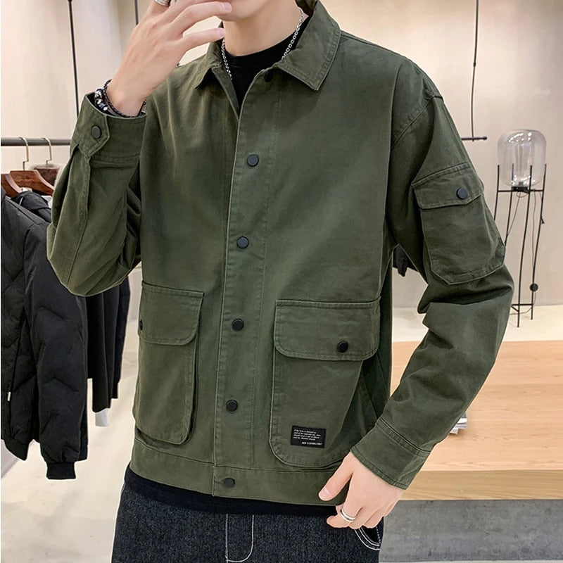 Men's Casual Clothes Autumn Coat Men Autumn Tooling Jacket Men - Minihomy