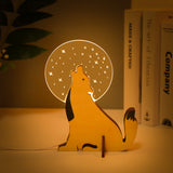 LED Night Light for Kids - Animals Wood Acrylic Table Lamp (Pelican, Sirius, Whale, Toucan)