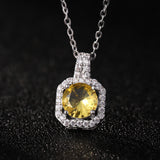 Perfume Bottle Pendant Necklace Women's Full Diamond - Minihomy