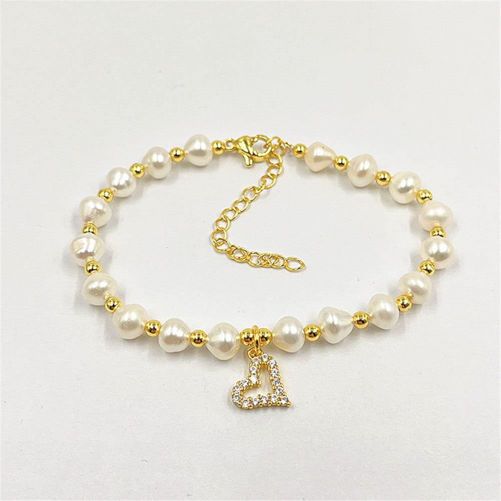 Women's Irregular Shaped Baroque Style Freshwater Pearl Bracelet