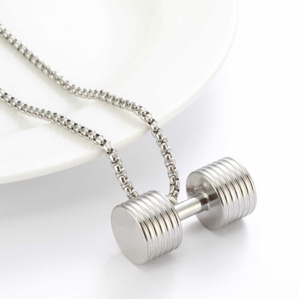 Multi-piece Dumbbell Pendant Necklace Key Body - Minihomy