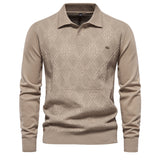Men's Slim Lapel Knitted Sweater