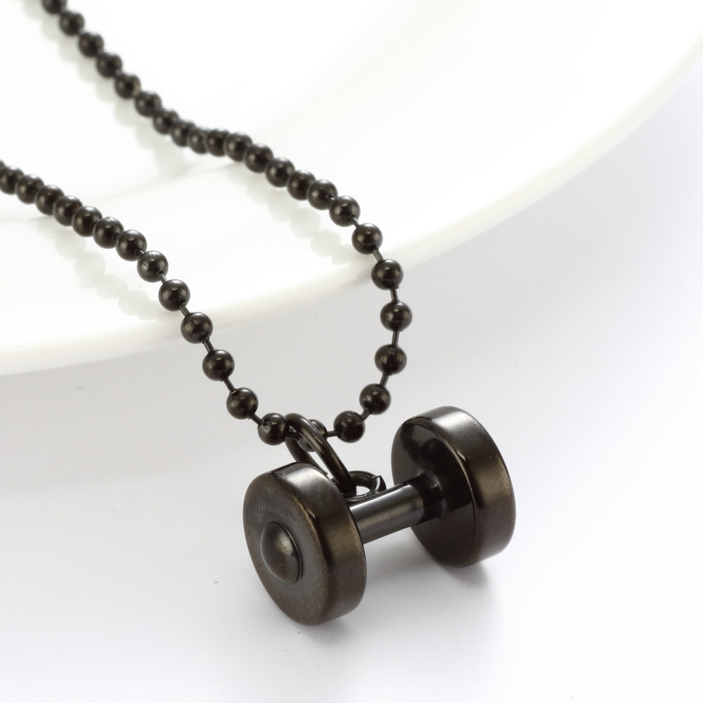 Single Piece Dumbbell Necklace Key Body Pendant: Stay Fit, Stay Stylish