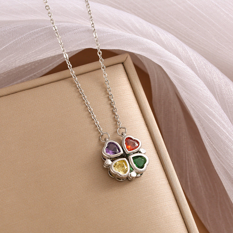 Four-Leaf Clover Pendant Necklace: A Touch of Luck and Elegance - Minihomy