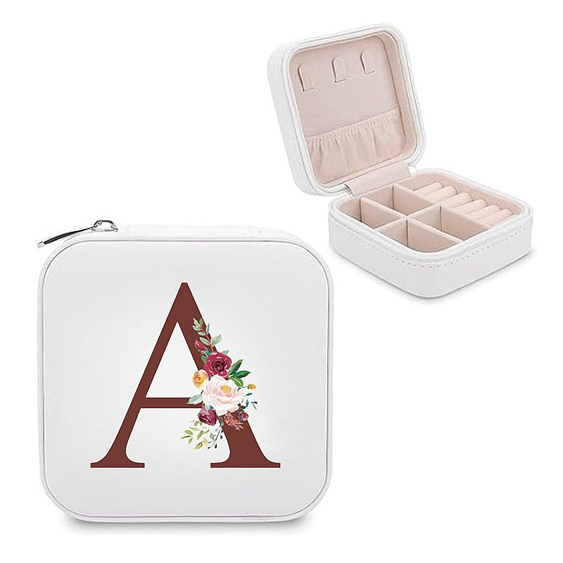 Portable Accessories Jewelry Storage Box 26 Printing - Minihomy