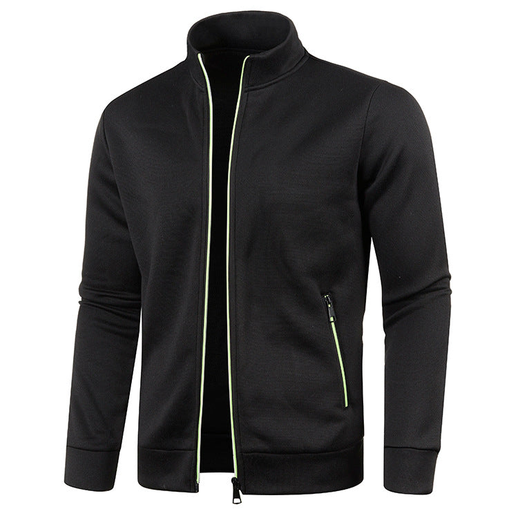 Men's Long Zipper Sweater Coat