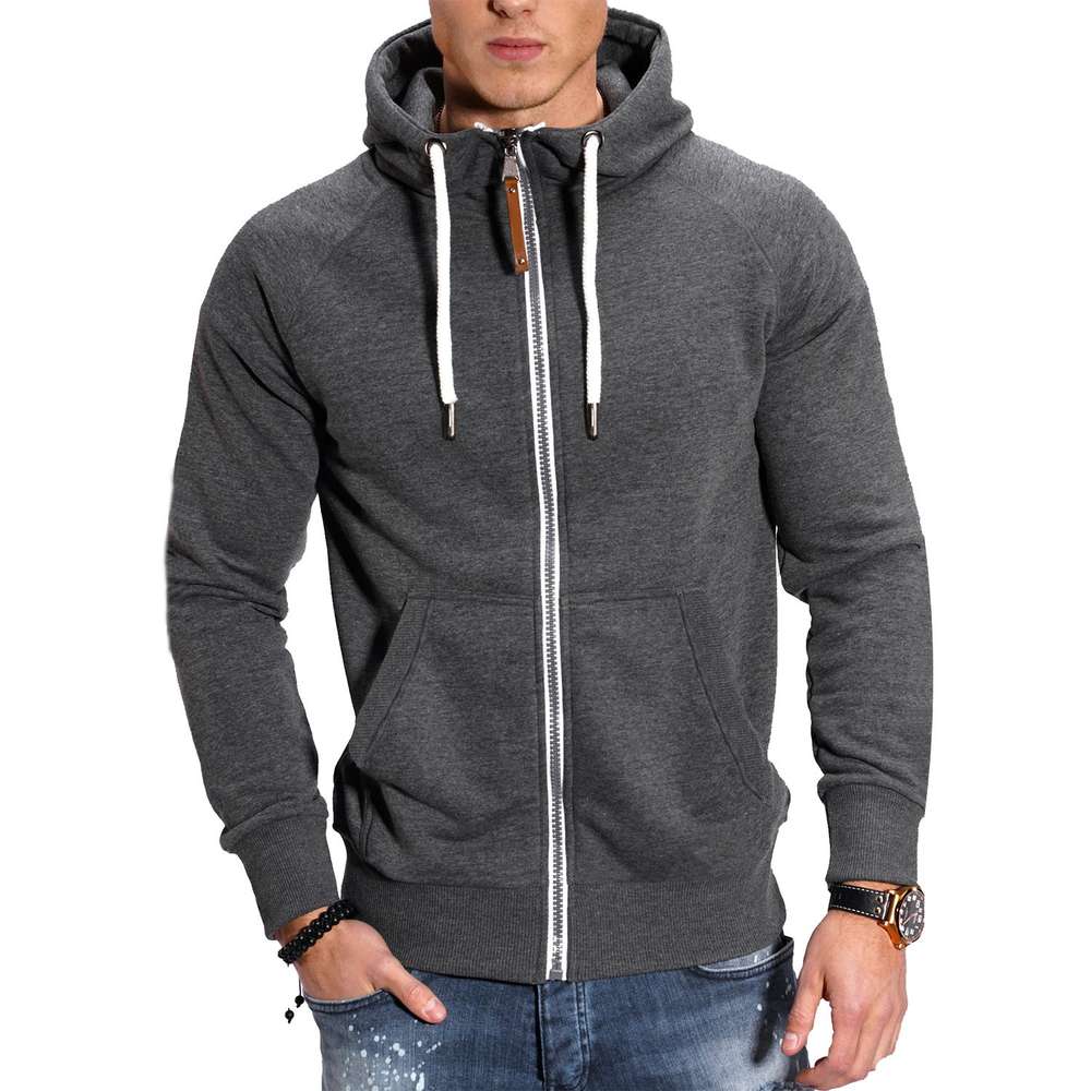 Men's Sports Fleece Cardigan Multicolor Hoodie - Minihomy