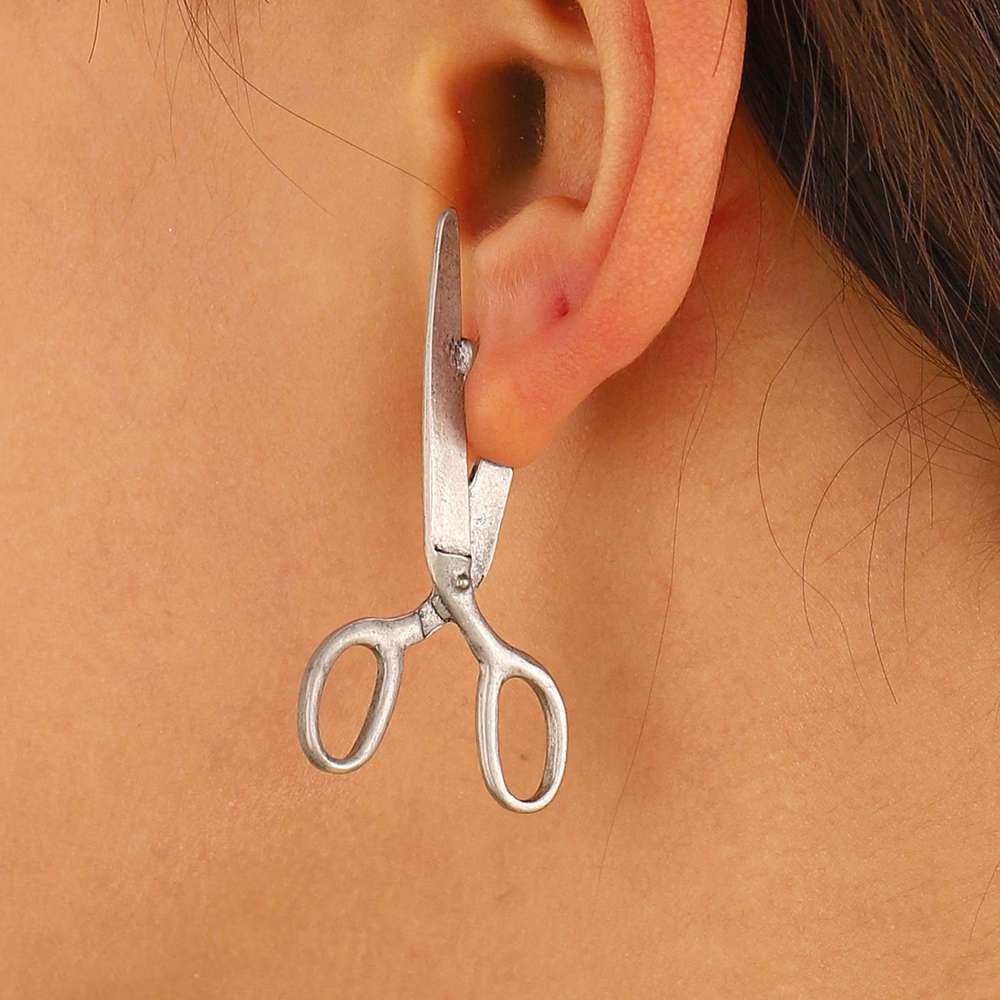 Creative Jewelry Retro Scissors Ear Studs for Women - Minihomy