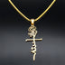 Cross Rose Necklace 18K Gold - Minihomy