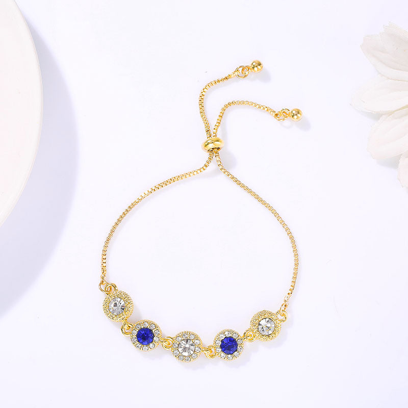 Women's Personalized Versatile Zircon Flower Bracelet