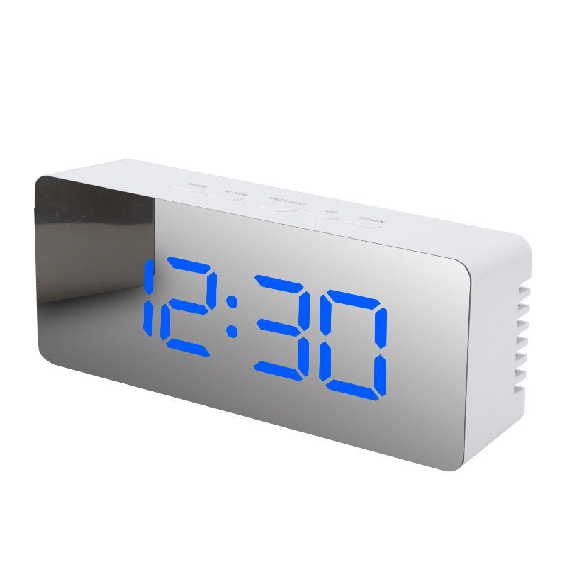 LED Digital Mirror Desktop Creativity Makeup Mirror Alarm Clock - Minihomy