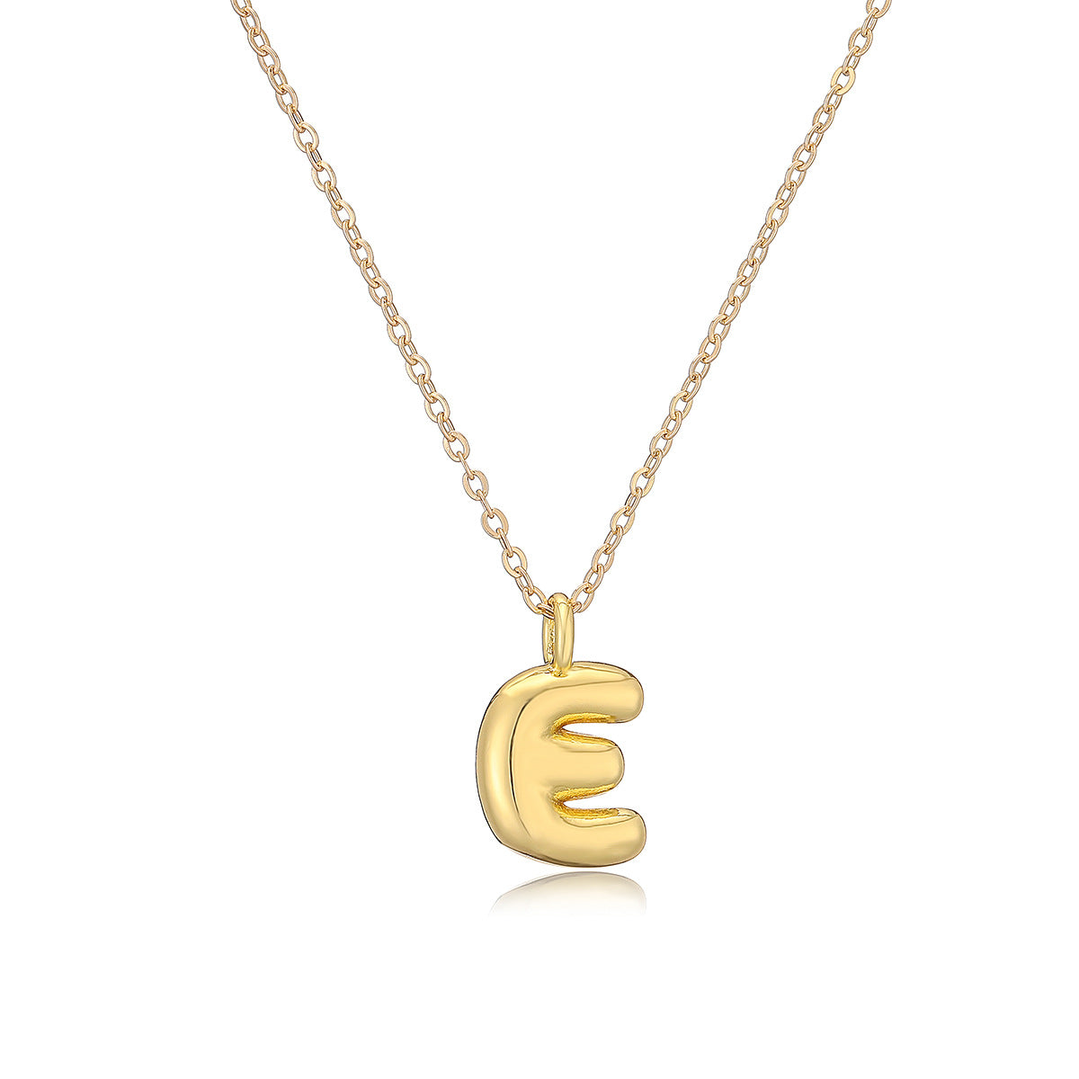 Copper Plated Gold 26 English Letters Pendant Necklace Niche Personality Clavicle Chain