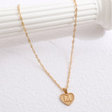 Creative Simple Women's Peach Heart Letter Necklace Love Pendant - Minihomy