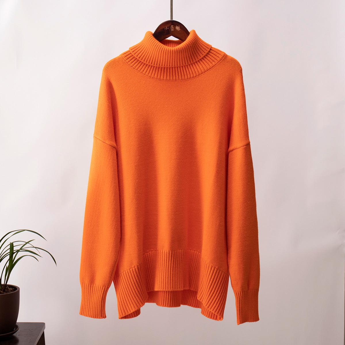 Women's All-match Solid Color Turtleneck Sweater