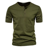 Men's Solid Color Slim Round Neck Short Sleeve T-shirt