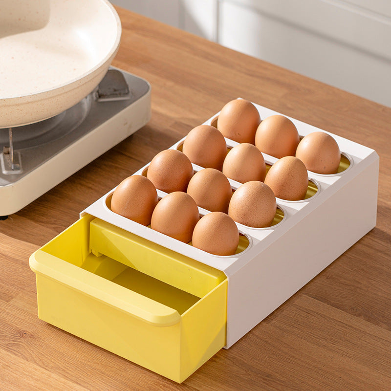 Household Kitchen Drawer-styled Fresh-keeping Egg Storage Box