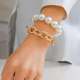 Exaggerated Large Pearl Bracelet - Statement Jewelry