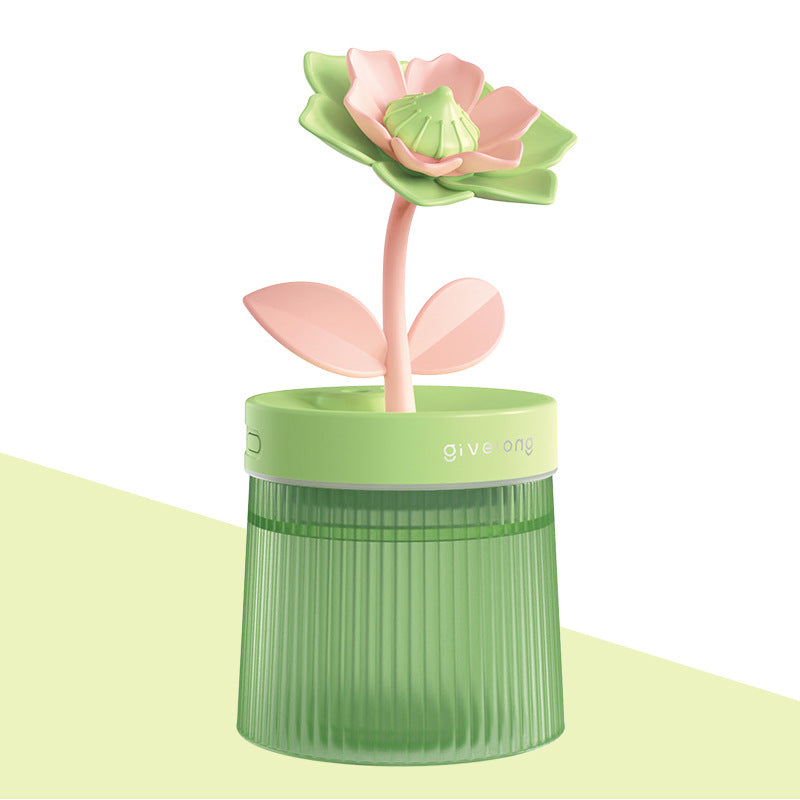 Mini USB Flower Shape Humidifier - Quiet and Portable Hydrating Water Purification Spray