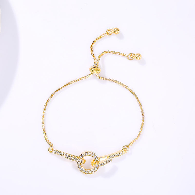 Women's Personalized Versatile Zircon Flower Bracelet