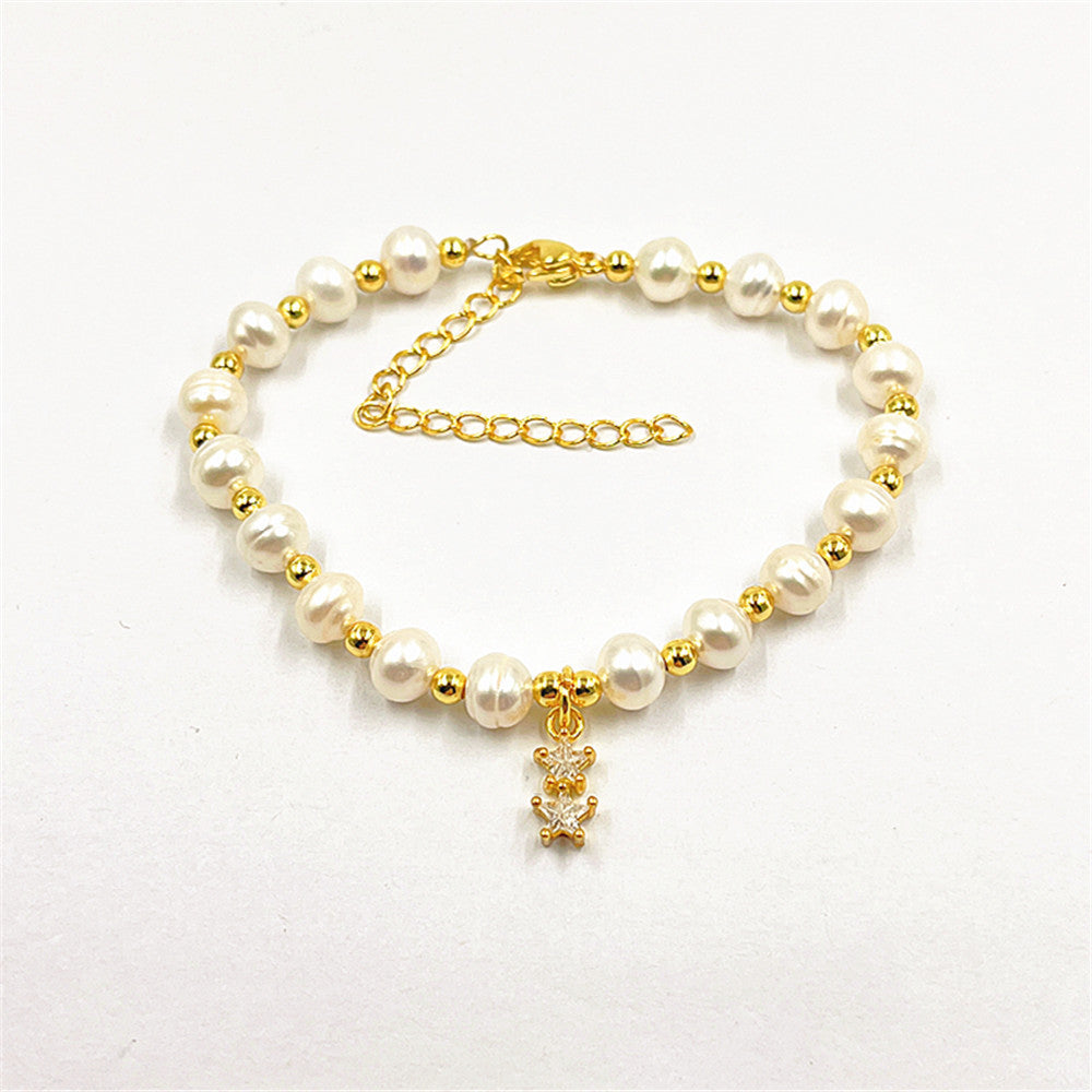 Women's Irregular Shaped Baroque Style Freshwater Pearl Bracelet