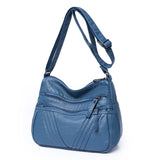 Women's Casual Crossbody Soft Leather Multi-pocket Shoulder Bag