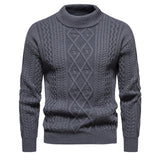 Men's Solid Color Round Neck Sweater Bottoming Shirt