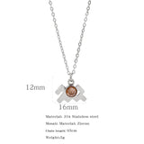 Necklace Stainless Steel Zircon Ornament: Adorn Yourself with Celestial Elegance