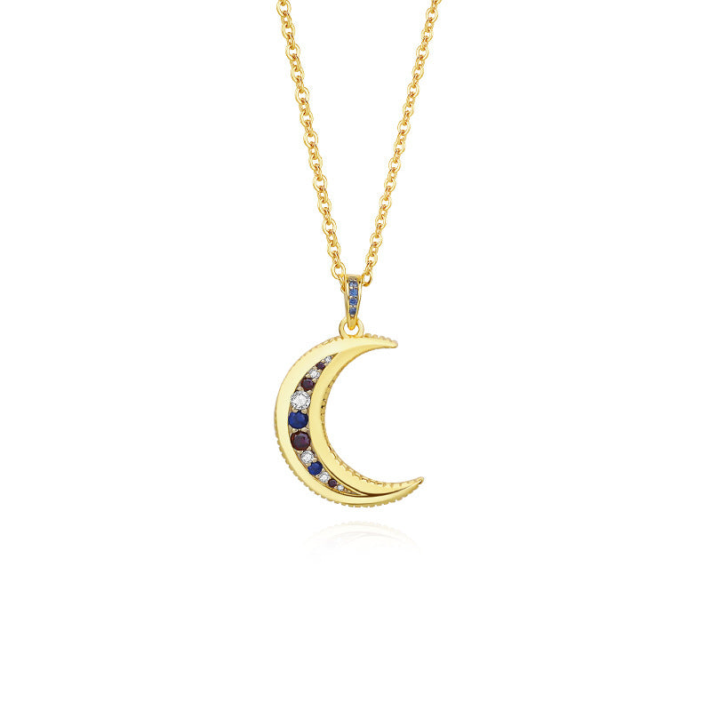 Yuanfan 925 Sterling Silver Moon Necklace