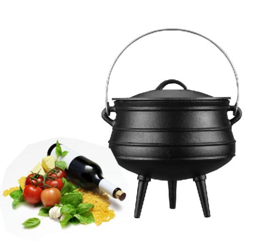 Three-legged Cast Iron Cauldron South African Pot Tripod Kitchen Utensils