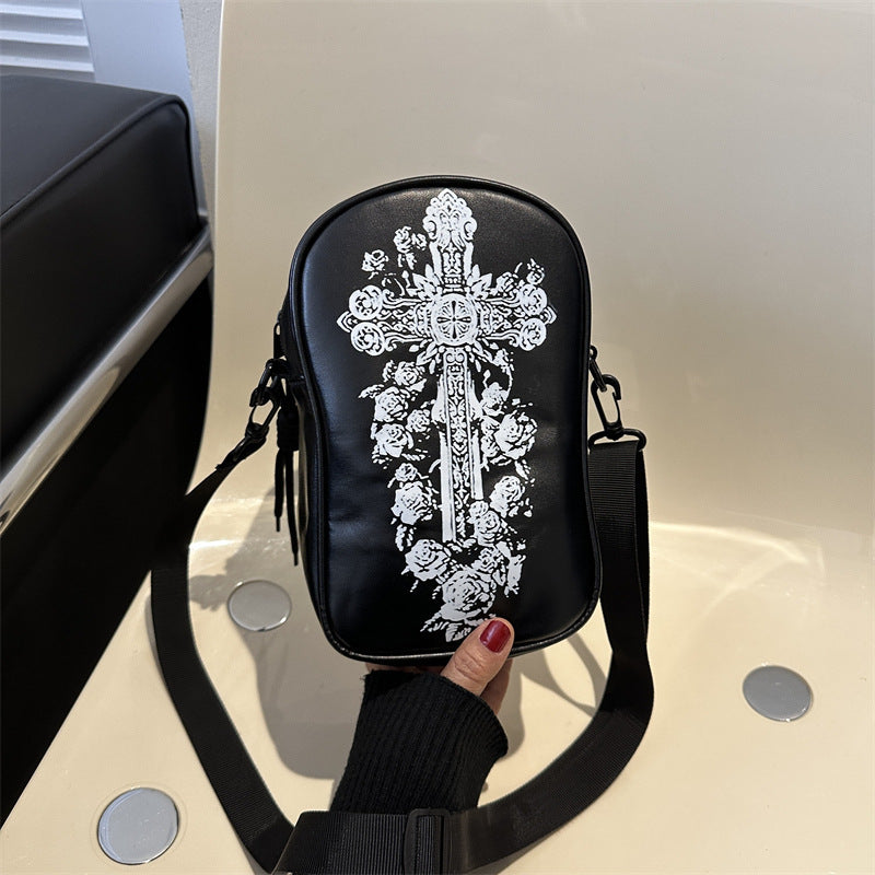 Funny Phone Bag Halloween Dark Crossbody Bag Halloween Pumpkin Printed Cartoon Shoulder Bags Creative Female Handbag