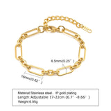 Ornament Extended Stainless Steel Bracelet Gold