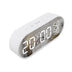 LED Alarm Clock Mirror Touch Temperature And Humidity Electronic Clock - Minihomy