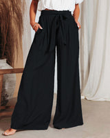 Casual Pants Women's High Waist Wide Leg Pants - Minihomy