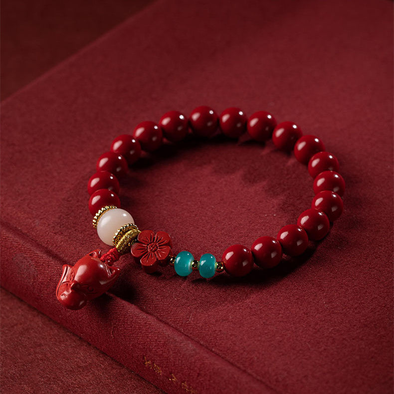 Women's Simple Red Flower Fox Bracelet