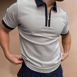 Men's Polo Shirt Men Solid Polo Shirts Brand Men Short-Sleeved Shirt