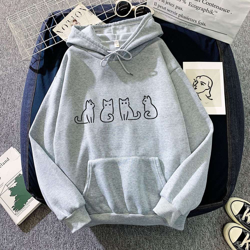 Hoodie Sweater Couple Loose Printed Top - Minihomy