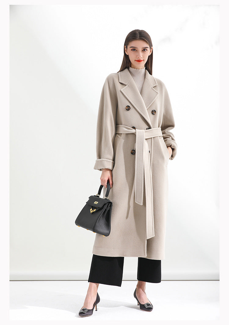 Women's Double Breasted Double Faced Cashmere Coat