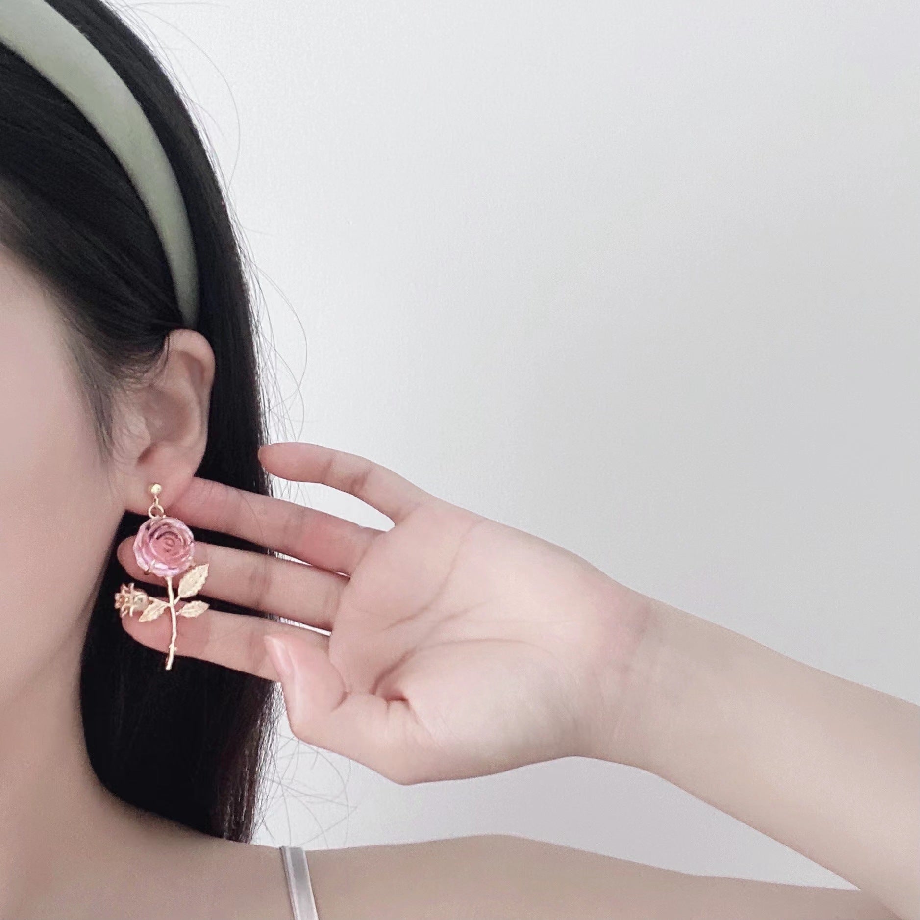 Little Prince's Rose Flower Studs Ear Clip