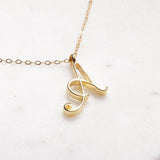 Gold 26 Old English Initial Letter Necklaces For Women - Minihomy