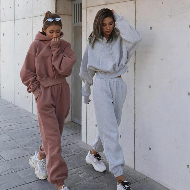 Autumn And Winter Women's New Casual Hoodie Coat Sports Suit